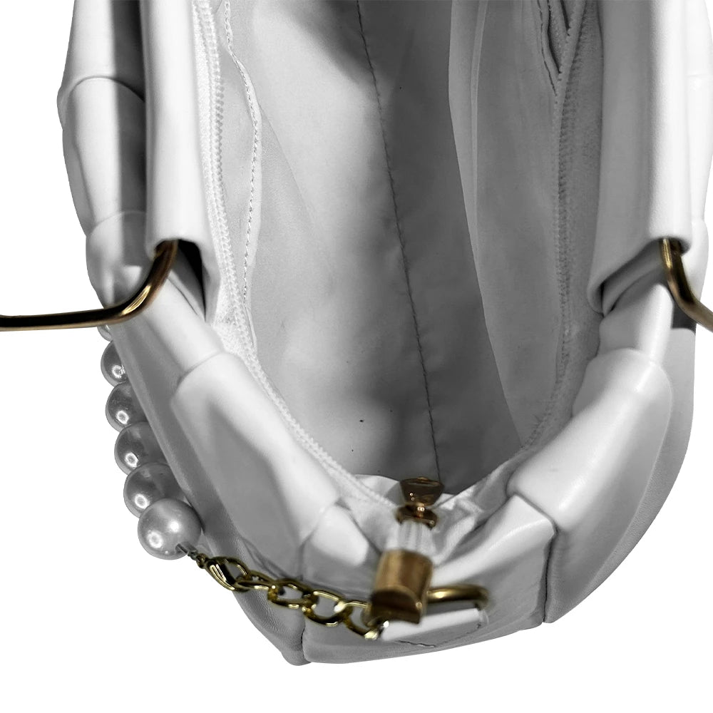 Luxury White Clutch Bag for Events - Hello-Ladies