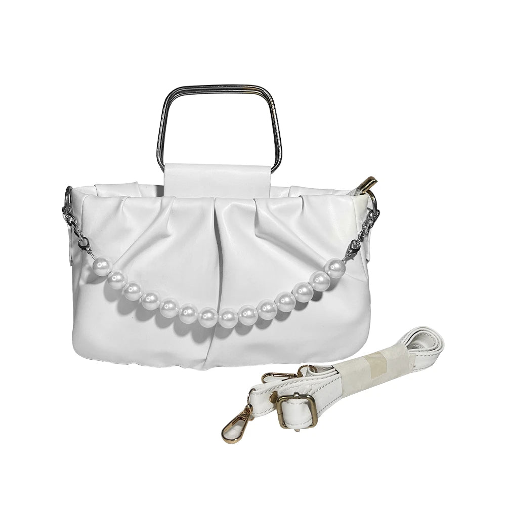 Luxury White Clutch Bag for Events - Hello-Ladies