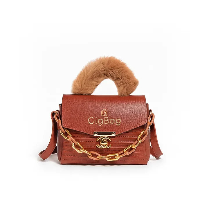 Girls Crossbody Bag With Fur Handle - Hello-Ladies