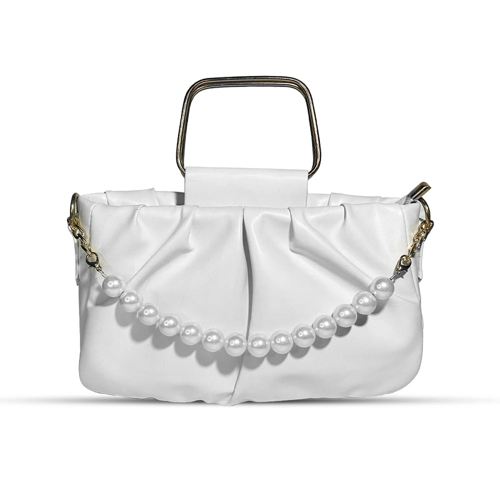 Luxury White Clutch Bag for Events - Hello-Ladies