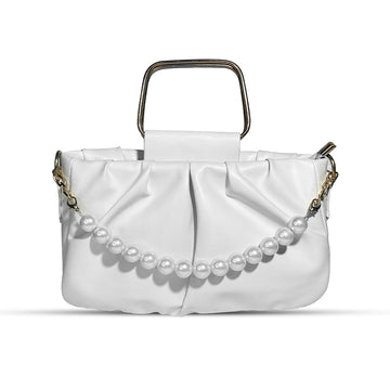 Luxury White Clutch Bag for Events - Hello-Ladies
