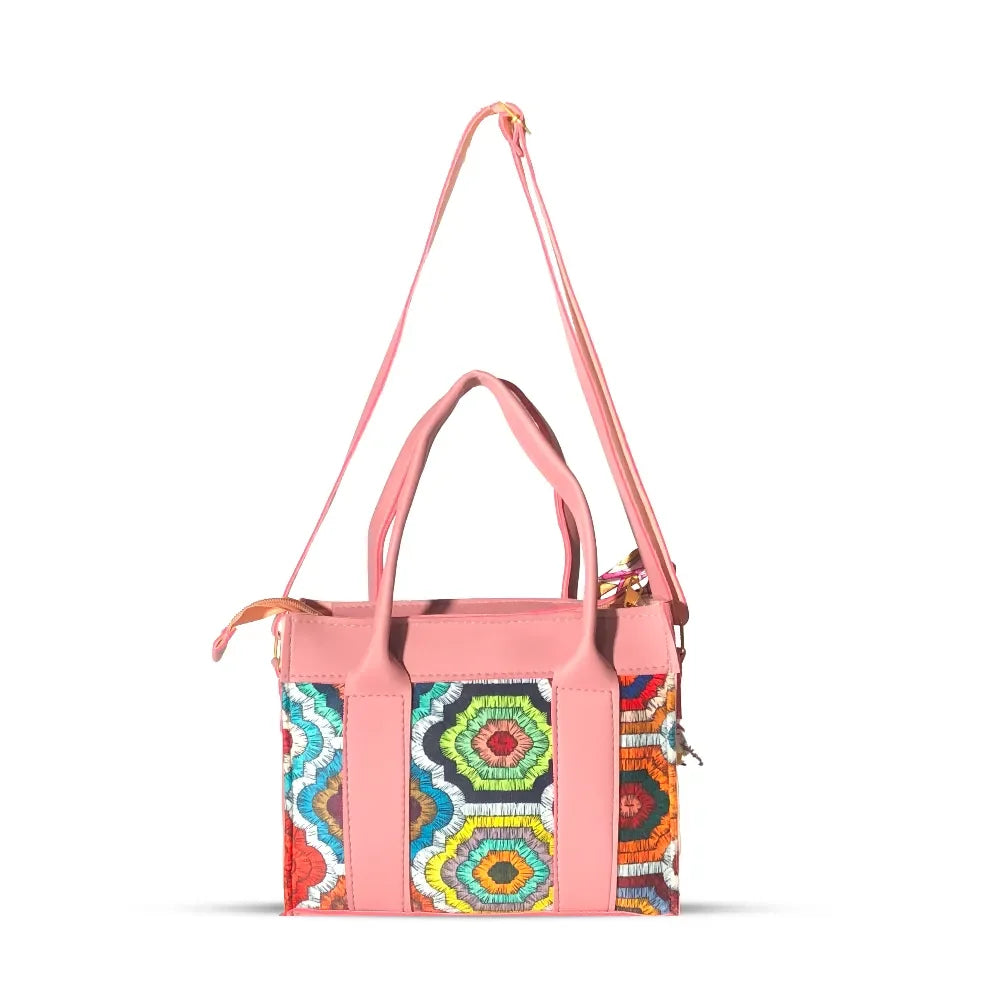 Pink Emerland Crossbody Bag Dual Straps - Hello-Ladies