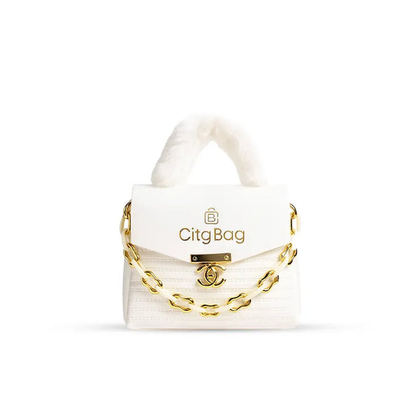 Girls Crossbody Bag With Fur Handle