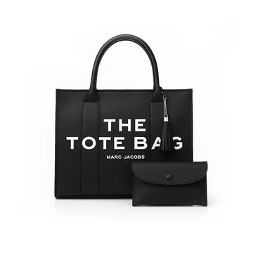 Black Tote Bag With Wallet Set For Office & Uni - Hello-Ladies